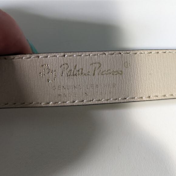 Vintage 80's Paloma Picasso XXX Leather Belt Gold Tone Size Small - Picture 6 of 6
